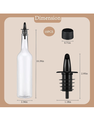 10 Botellas de Plástico 15oz con Tapas y Vertedores QXSFRKG