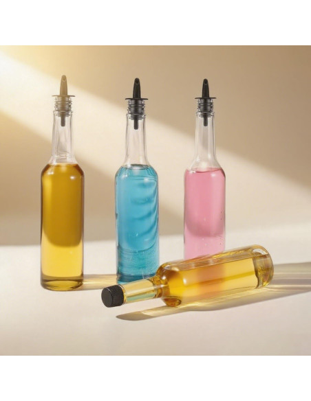 10 Botellas de Plástico 15oz con Tapas y Vertedores QXSFRKG