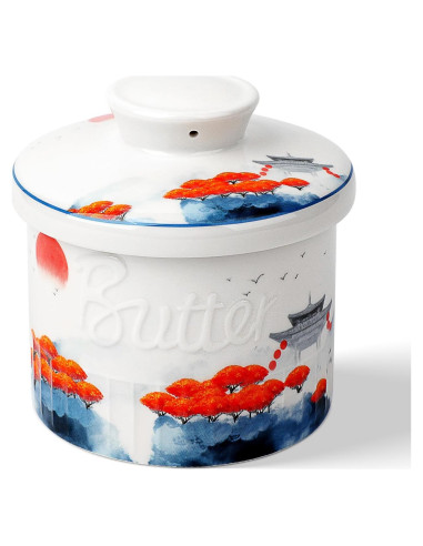 Crock de Mantequilla Toptier Bosque de Manglares con Tapa