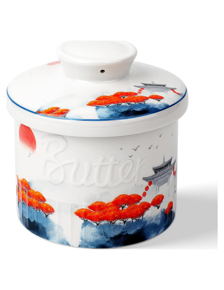 Crock de Mantequilla Toptier Bosque de Manglares con Tapa