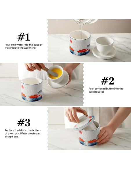 Crock de Mantequilla Toptier Bosque de Manglares con Tapa