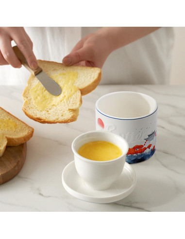 Crock de Mantequilla Toptier Bosque de Manglares con Tapa