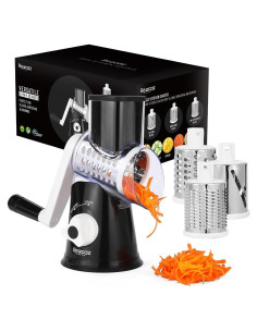 Rallador de Queso Rotatorio Reecaz con Manivela y Base de Succión