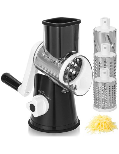 Rallador de Queso Rotatorio Reecaz con Manivela y Base de Succión
