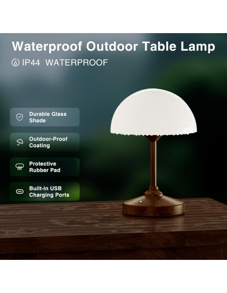 Lámpara de Hongo Inalámbrica Dawnwake 5000mAh IP44