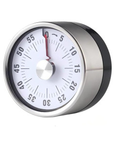 Temporizador mecánico CYFaiLiQ de cocina, acero inoxidable, 72 dB