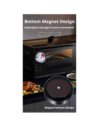 Temporizador mecánico CYFaiLiQ de cocina, acero inoxidable, 72 dB