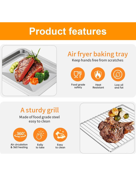 Juego de bandeja y rejilla para freidora Breville BOV845BSS