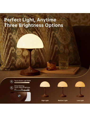 Lámpara de Hongo Inalámbrica Dawnwake 5000mAh IP44