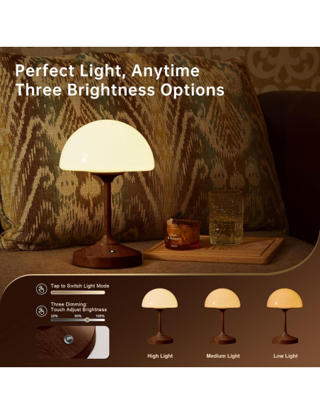 Lámpara de Hongo Inalámbrica Dawnwake 5000mAh IP44