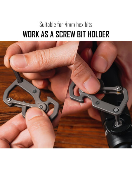 Multiherramienta de Llavero KeyUnity KU06 en Titanio 3 en 1