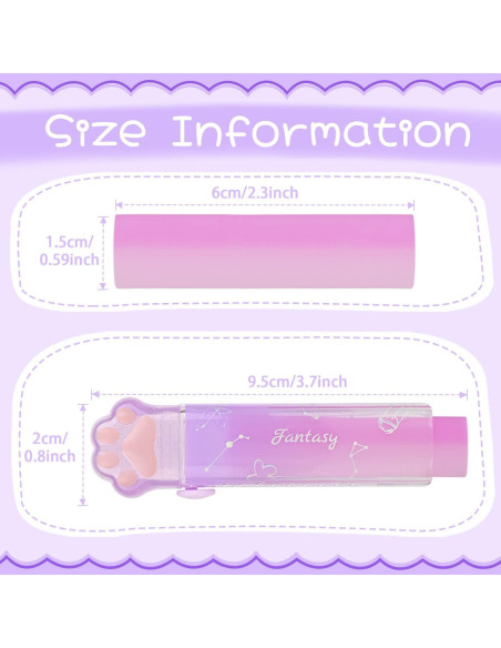 Borradores Retráctiles Benvo 4Pcs Patita de Gato Gel