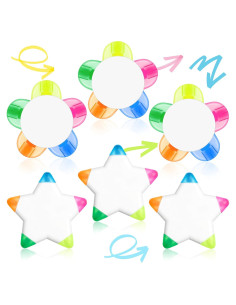 Marcadores en Forma de Pétalos Censen - 6 Piezas Multicolor 5 en 1