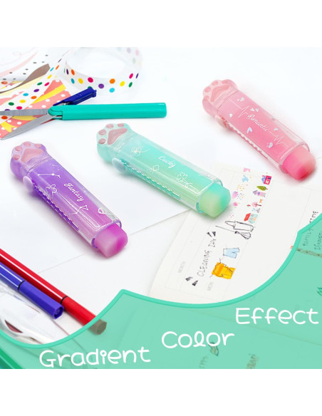 Borradores Retráctiles Benvo 4Pcs Patita de Gato Gel