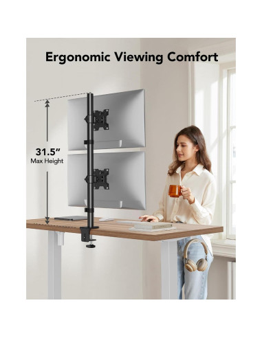 Soporte Vertical Doble para Monitor HUANUO Ajustable 17-32"