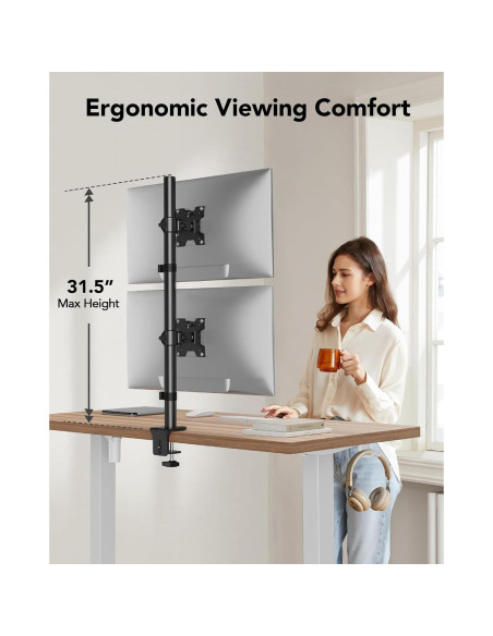 Soporte Vertical Doble para Monitor HUANUO Ajustable 17-32"