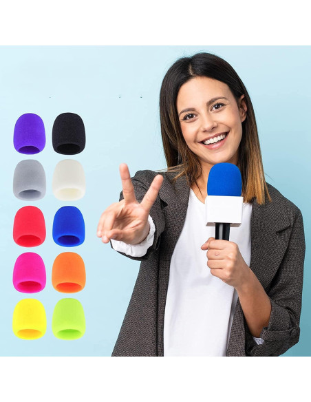 Funda de micrófono Fielect de espuma rosa 62x70mm