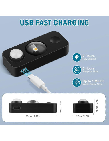 Luz Nocturna LED con Sensor de Movimiento LEDLampsWorld 4 Pzas