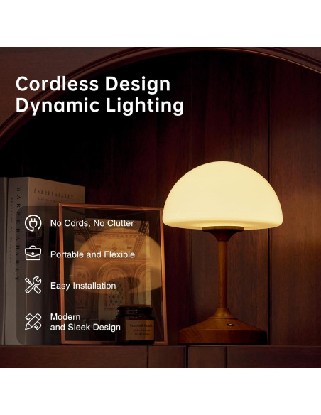 Lámpara de Hongo Inalámbrica Dawnwake 5000mAh IP44