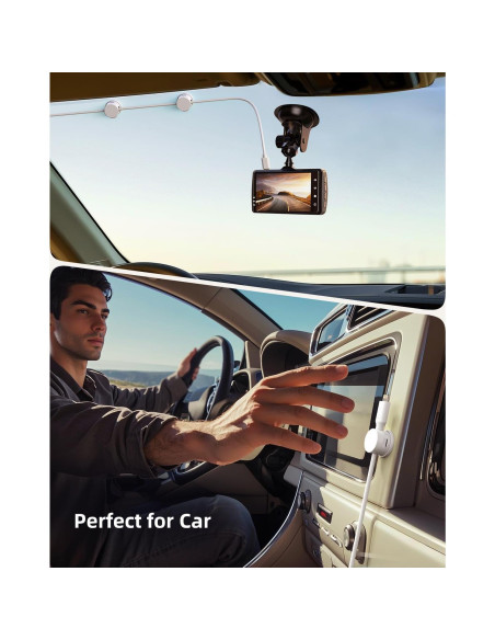 Organizador de Cables INCHOR 8 Pack Adhesivo Blanco