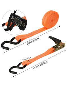 Correas de Trinquete HNBun 6m Naranjas 770kg Resistencia 2