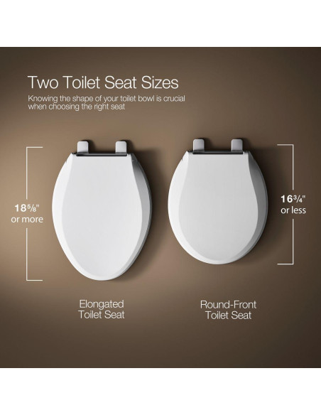 Asiento de Inodoro Elevado KOHLER Hyten 7.62 cm Cierre Suave Blanco