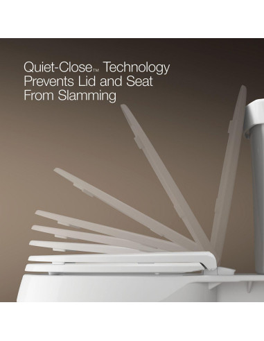 Asiento de Inodoro Elevado KOHLER Hyten 7.62 cm Cierre Suave Blanco