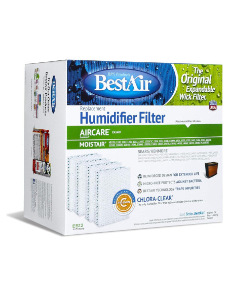 Filtro de Papel BestAir ES12-2 para Humidificador - Paquete de 4