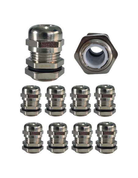 10 Conectores Estancos PG9 Mairuker para Cables 4-8mm