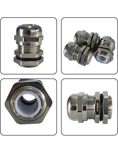 10 Conectores Estancos PG9 Mairuker para Cables 4-8mm