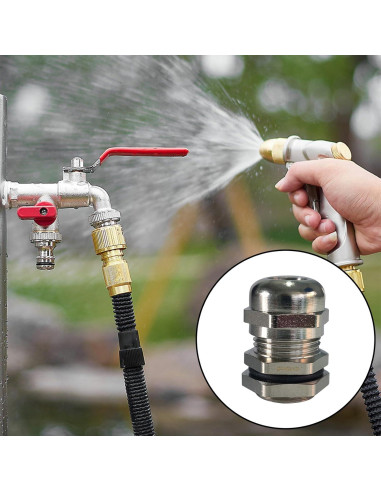 10 Conectores Estancos PG9 Mairuker para Cables 4-8mm