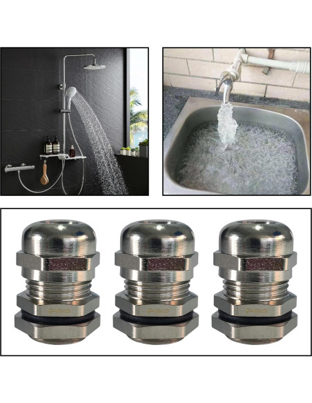 10 Conectores Estancos PG9 Mairuker para Cables 4-8mm