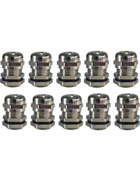10 Conectores Estancos PG9 Mairuker para Cables 4-8mm