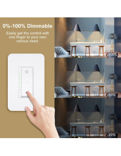 Interruptores Reguladores Inteligentes Milfra 3 Vías Paquete de 2 2