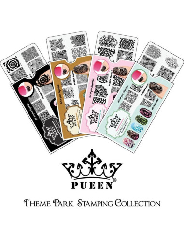 Placa de Estampado de Uñas PUEEN Safari Animal 01 125x65mm