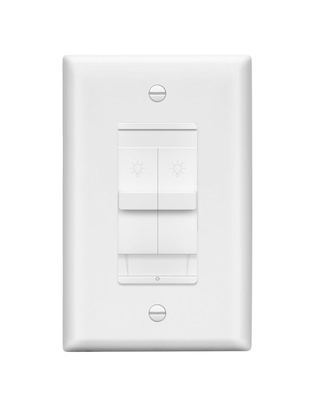 Interruptor Dimerizado Dual LIDER Blanco 400W CFL/LED