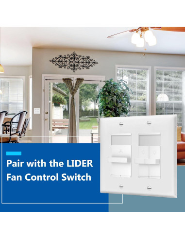 Interruptor Dimerizado Dual LIDER Blanco 400W CFL/LED