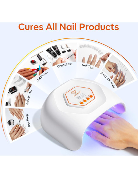 Lámpara de Uñas UV LED Modelones 4 Temporizadores 358g