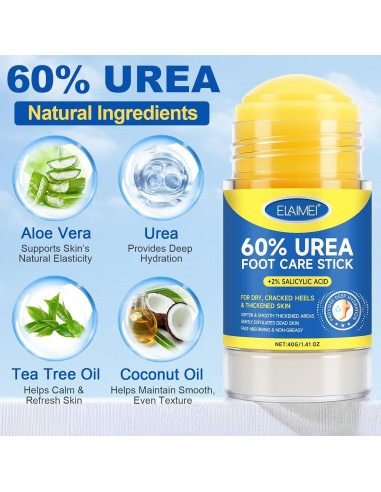 Barra Hidratante para Pies ZIXAOK 60% Urea 2% Ácido Salicílico