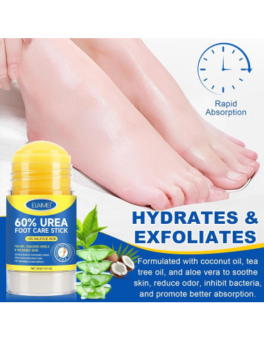 Barra Hidratante para Pies ZIXAOK 60% Urea 2% Ácido Salicílico
