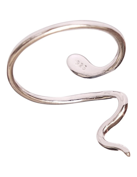 Anillo ajustable de plata esterlina 925 MiYa - Serpiente