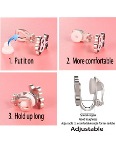 20 Pares de Pendientes de Clip para Niños - Animales Lindos 2
