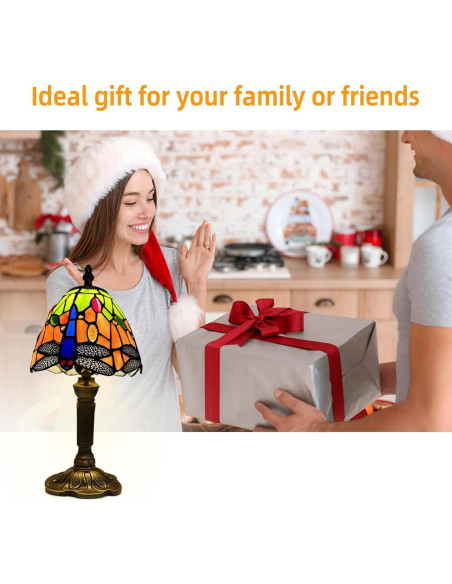 Lámpara de Mesa Tiffany Libélula Hecha a Mano 35.5cm