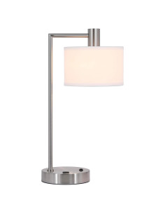 Lámpara de Mesa XiNBEi Lighting USB Niquel Cepillado 55.9cm