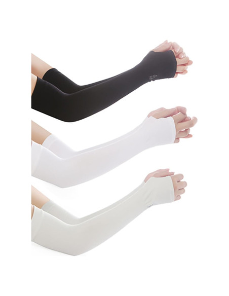 3 Pares de Mangas de Protección Solar y Enfriamiento Unisex