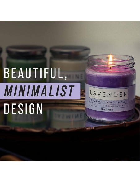 Vela Aromática Eliminadora de Olores Maplefield 340g - Lavanda