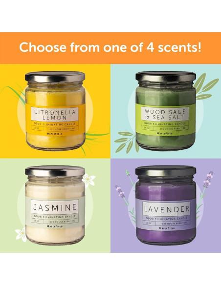 Vela Aromática Eliminadora de Olores Maplefield 340g - Lavanda