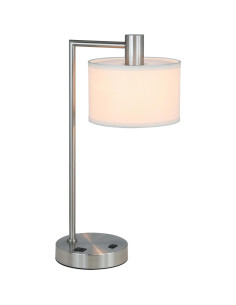 Lámpara de Mesa XiNBEi Lighting USB Niquel Cepillado 55.9cm 2