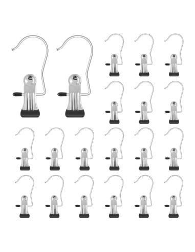 20 Ganchos Colgantes de Acero Inoxidable Quacc 10.4 cm