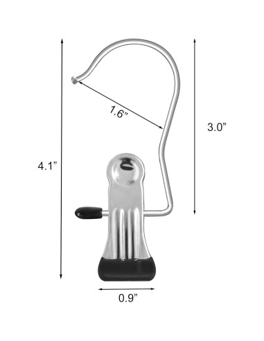 20 Ganchos Colgantes de Acero Inoxidable Quacc 10.4 cm